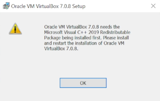 VirtualBox Installer Error