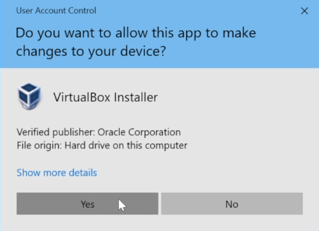 VirtualBox Installer Yes